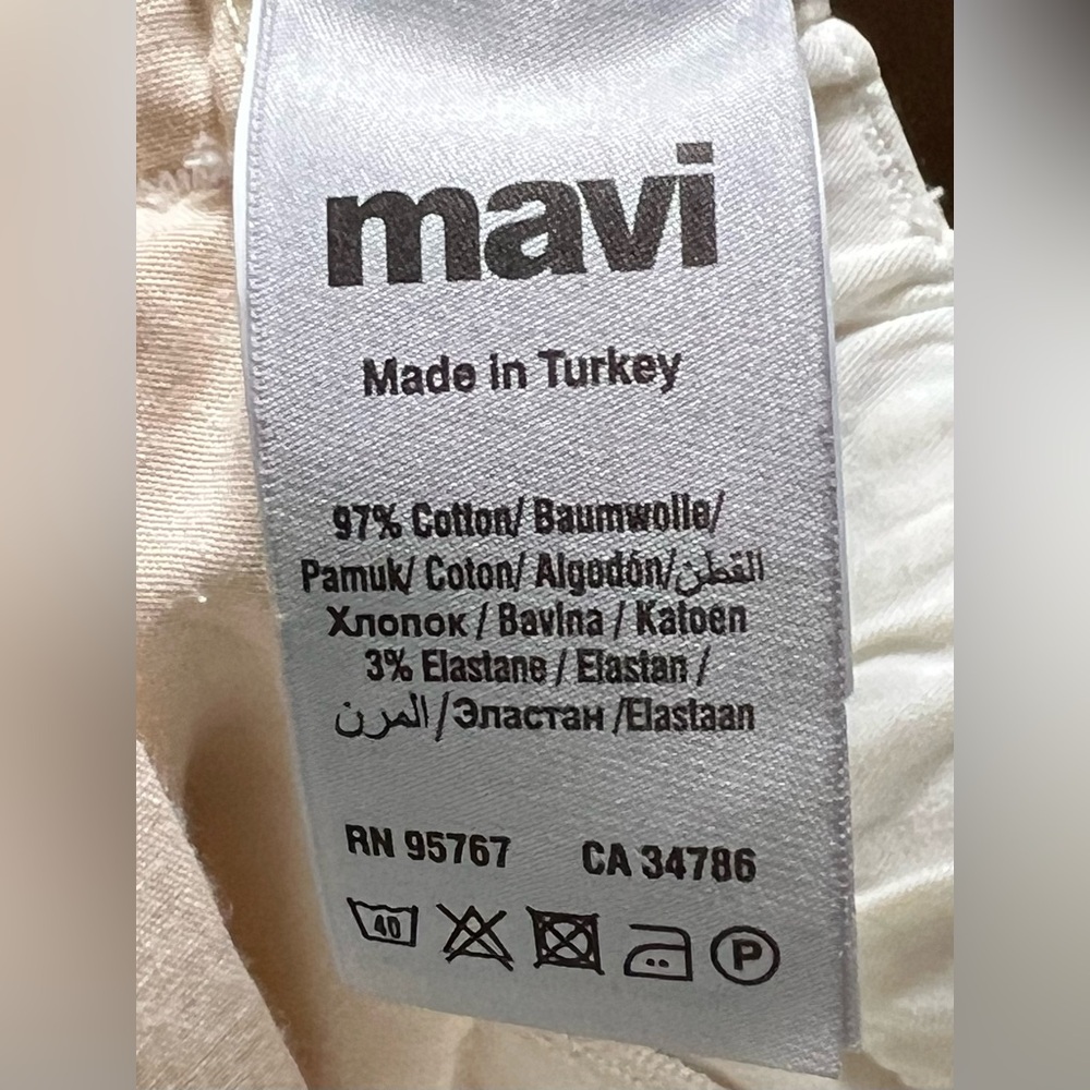 MAVI Pera Pleated Wide Leg Ultra High Rise Pants Trousers Linen Cotton Summer - Picture 13 of 14